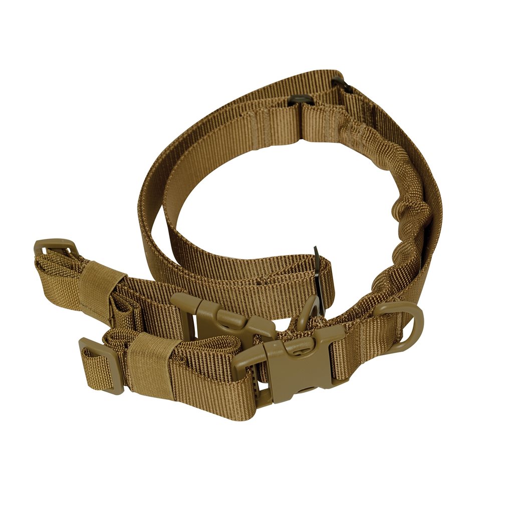 Correa táctica para arma monopunto/bipunto negra de nylon con hebilla plástica