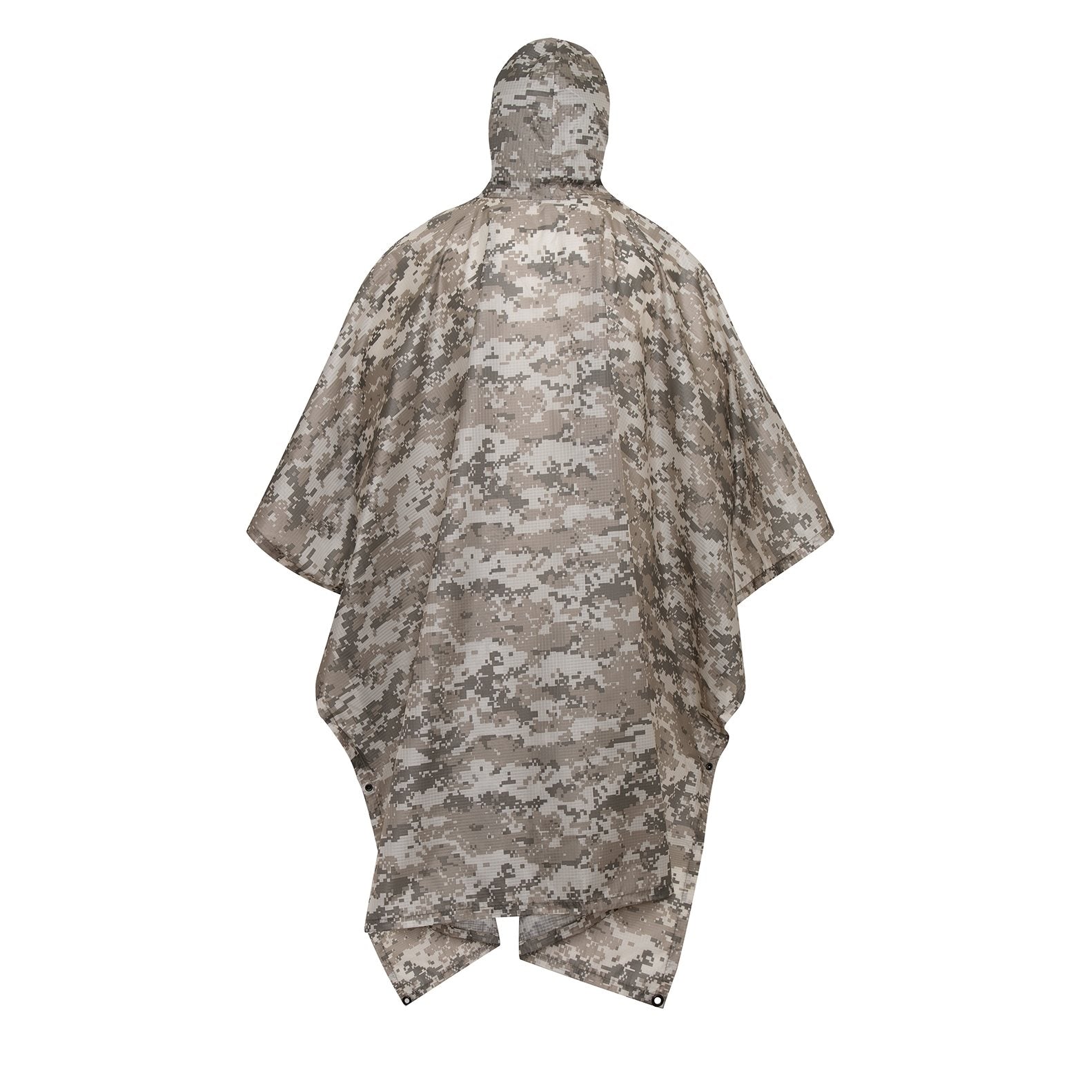 Poncho US rip-stop 140 x 225 cm Digital Woodland, impermeable con capucha