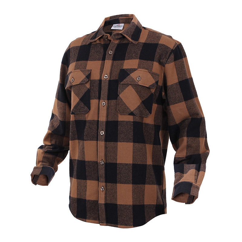 Camisa leñadora de franela a cuadros resistente