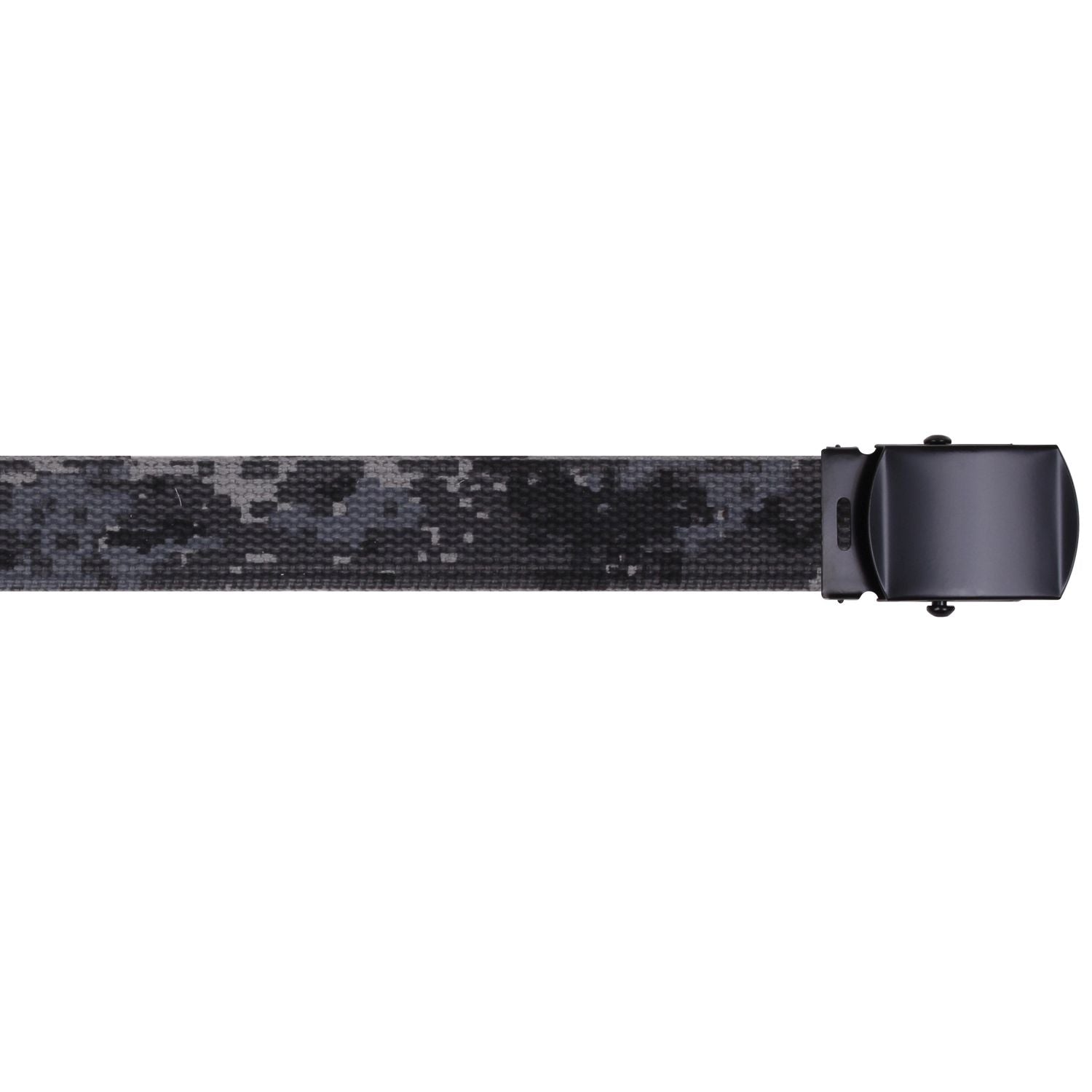 Cinturón US reversible 135 cm de algodón con hebilla metálica negra y patrón camuflaje