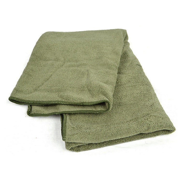 Toalla de microfibra verde 80x40 cm