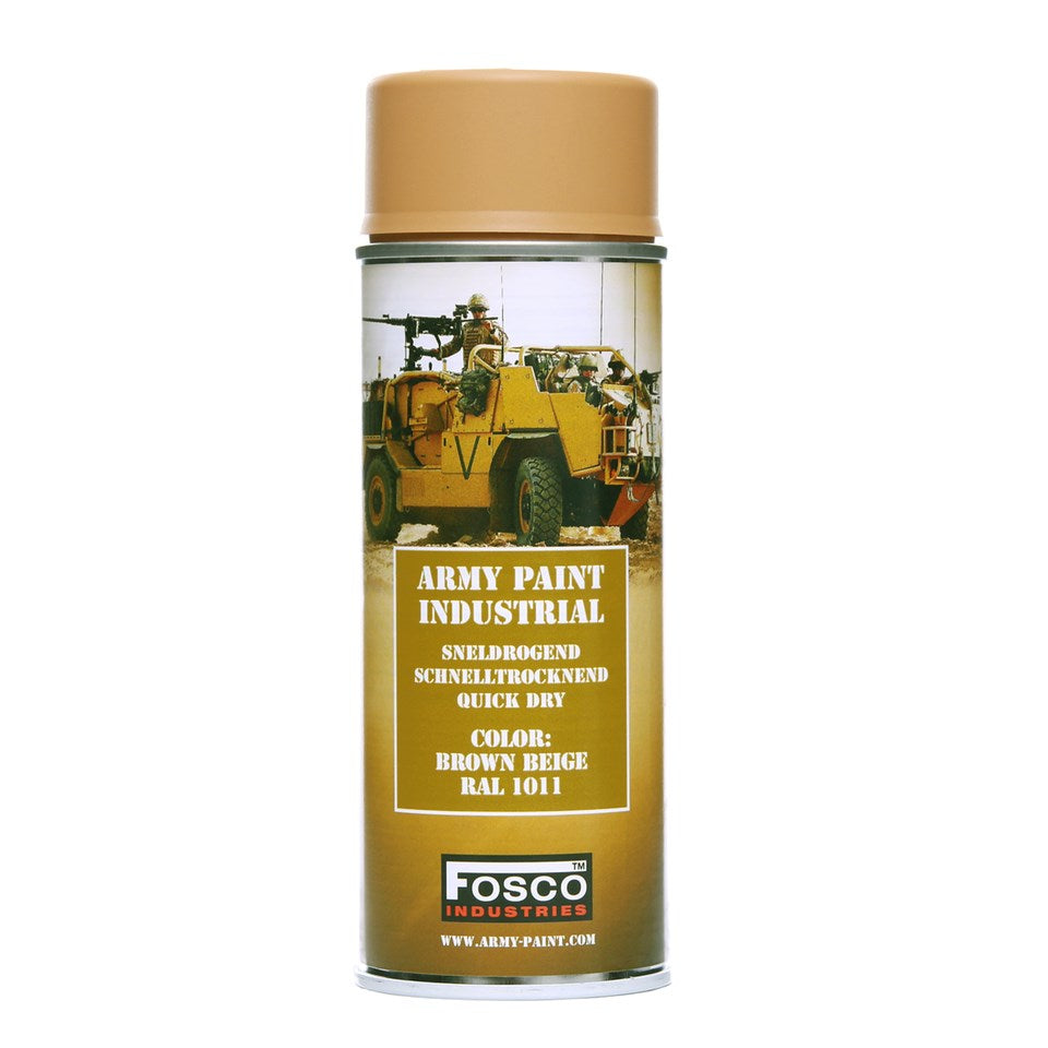 Pintura en spray ARMY 400ml RAL 1011 marrón beige, acabado mate para camuflaje
