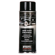 Lata de Pintura Army en spray 400 ml negro brillante