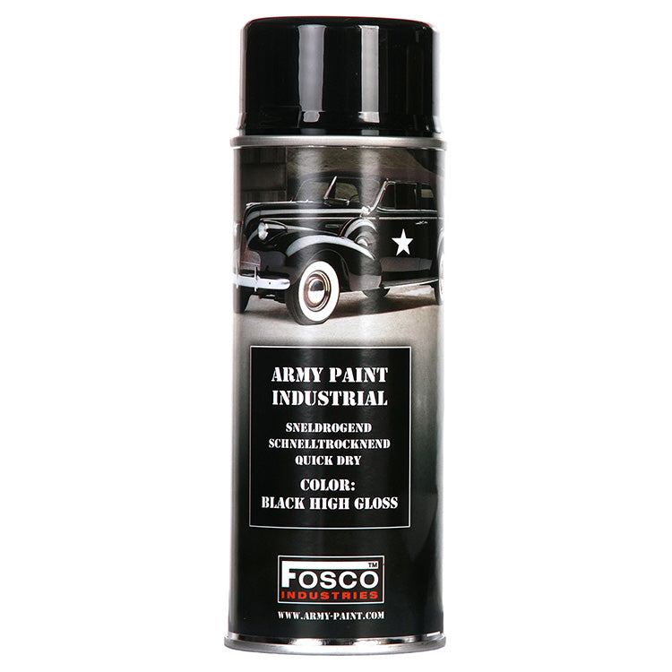 Lata de Pintura Army en spray 400 ml negro brillante