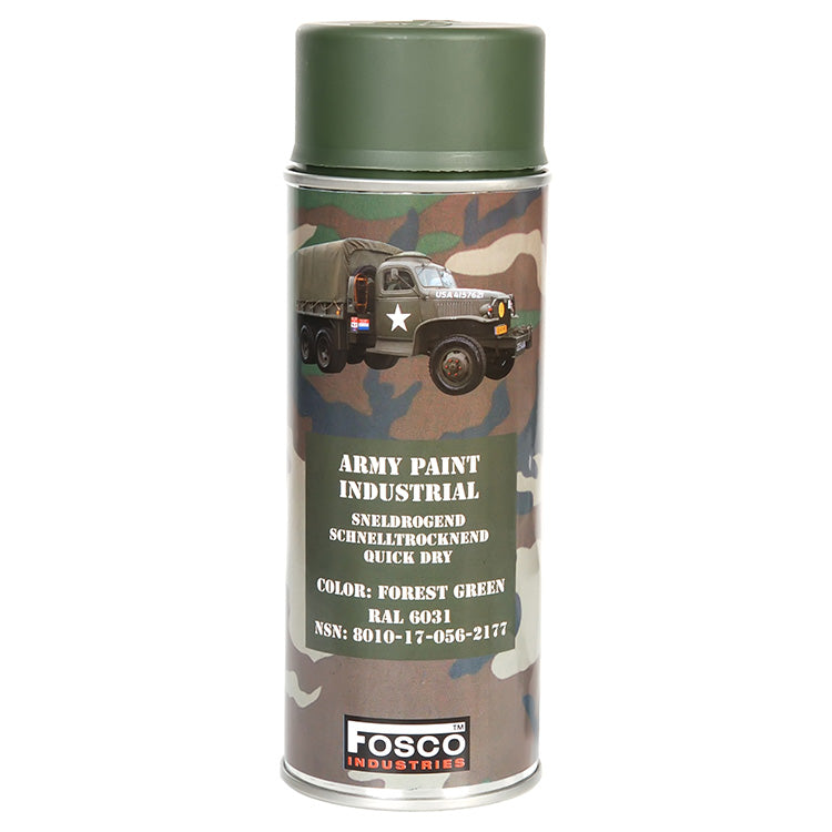 Lata de pintura en spray verde bosque 400 ml para camuflaje