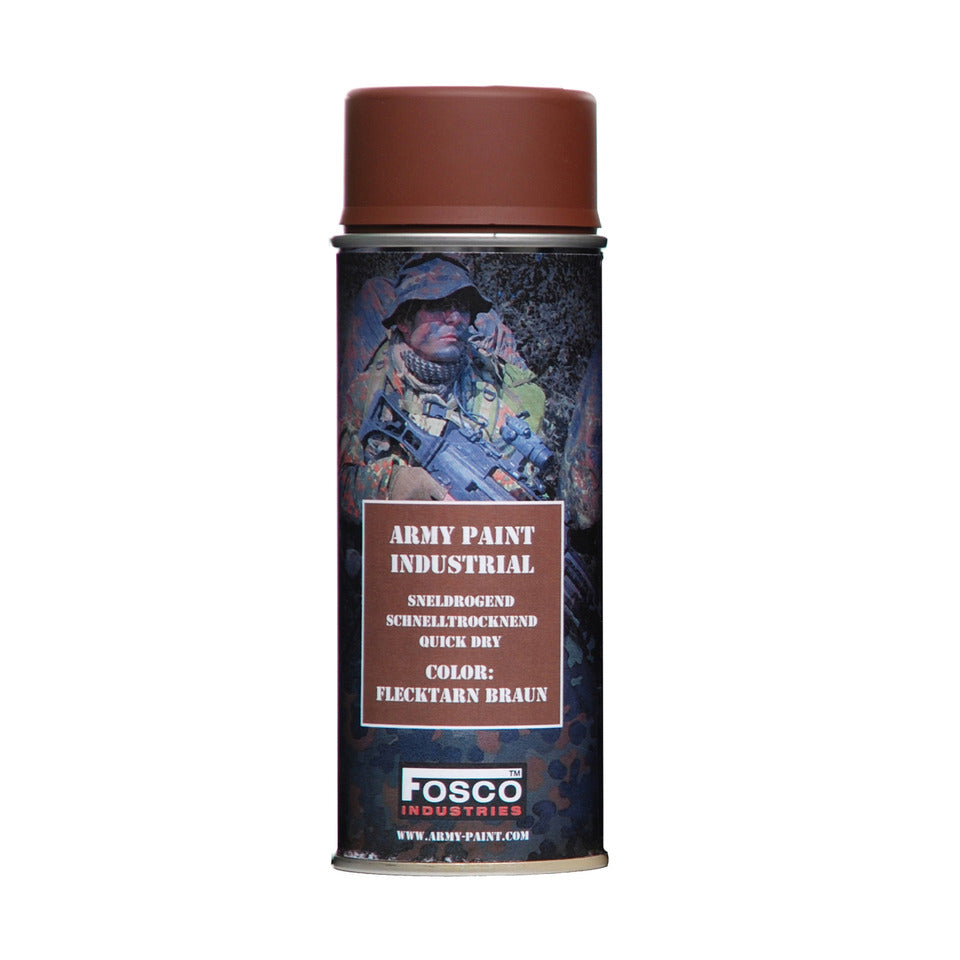 Pintura en spray FLECKTARN marrón 400ml para camuflaje de armas y equipo, acabado mate
