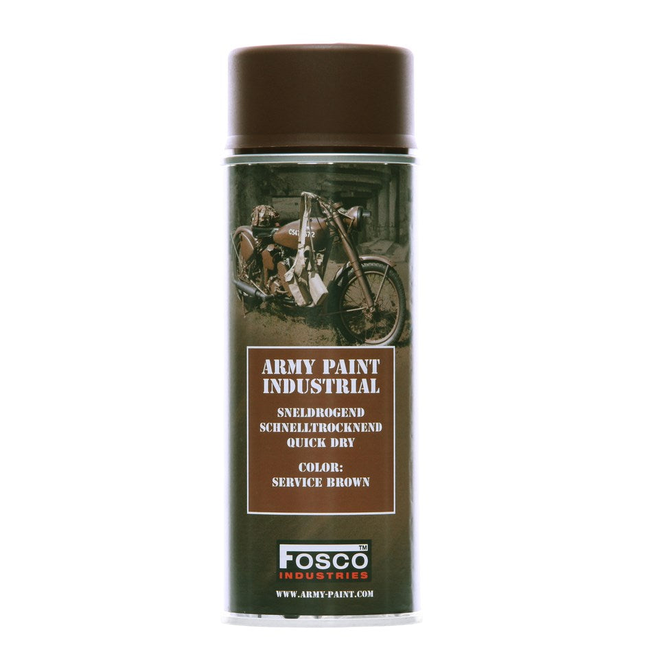 Lata de pintura en spray ARMY 400 ml SERVICE BROWN para camuflaje de armas y equipo