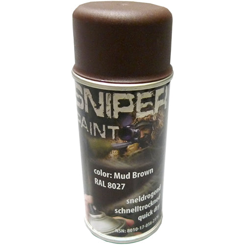 Aerosol pintura militar marrón barro RAL 8027 150 ml acabado mate para camuflaje