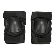 Protectores de rodilla de neopreno negros con cubierta plástica