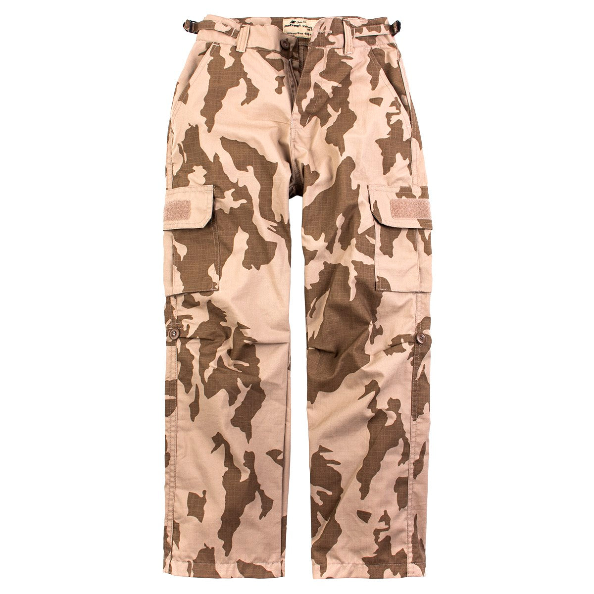 Pantalones infantiles rip-stop vz.95 DESERT con cuatro bolsillos y paneles de velcro