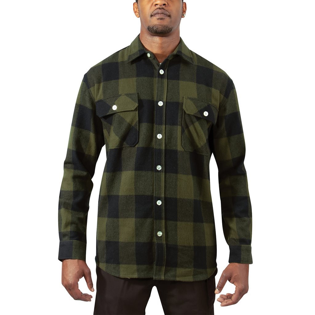 Camisa leñador de franela a cuadros - imagen del producto