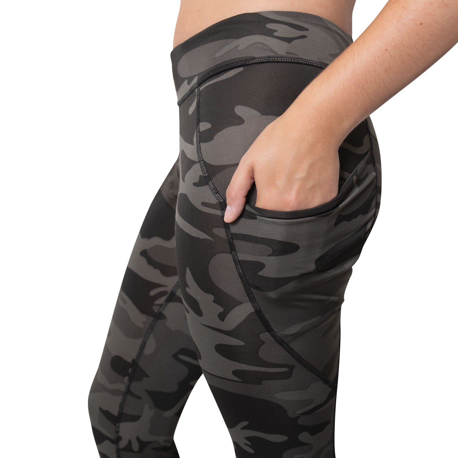 Leggings deportivos para mujer con bolsillos en los muslos y bolsillo en la cintura