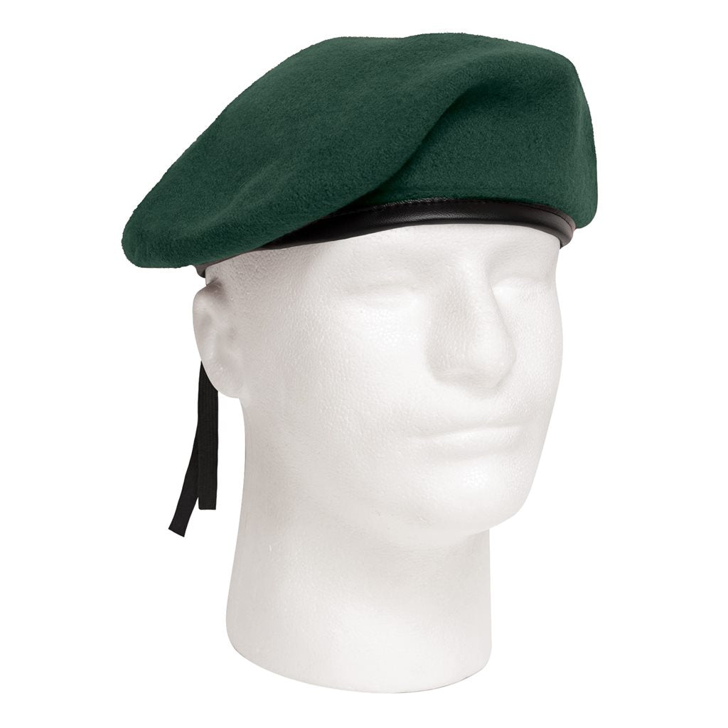 Boina US ULTRA FORCE verde de lana con forro de algodón y ribete de nylon