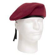 Baret US Ultra Force color vino, boina de lana con forro de algodón y borde de nylon con cordón (Rothco)