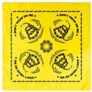 Pañuelo amarillo con lema 'NO PISES SOBRE MÍ', 55 x 55 cm, 100 % algodón