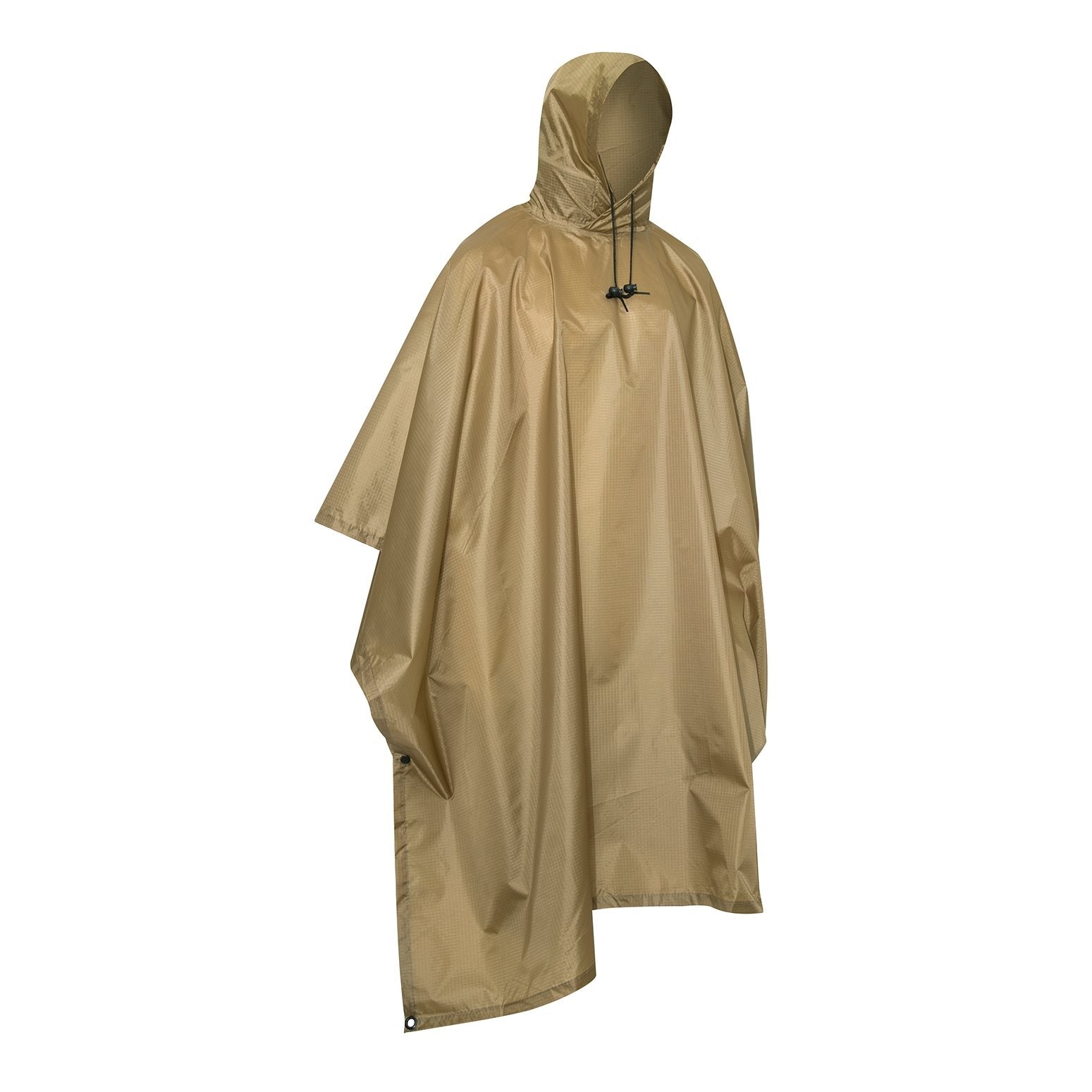 Poncho US rip-stop Digital Woodland 140 x 225 cm, impermeable con capucha y ojales para refugio