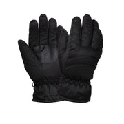 Guantes de invierno ThermoBlock negros con parches de cuero en las palmas