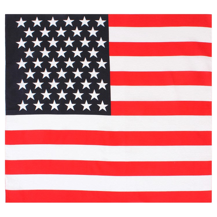 Pañuelo con la bandera de Estados Unidos 68 x 68 cm, 100% algodón