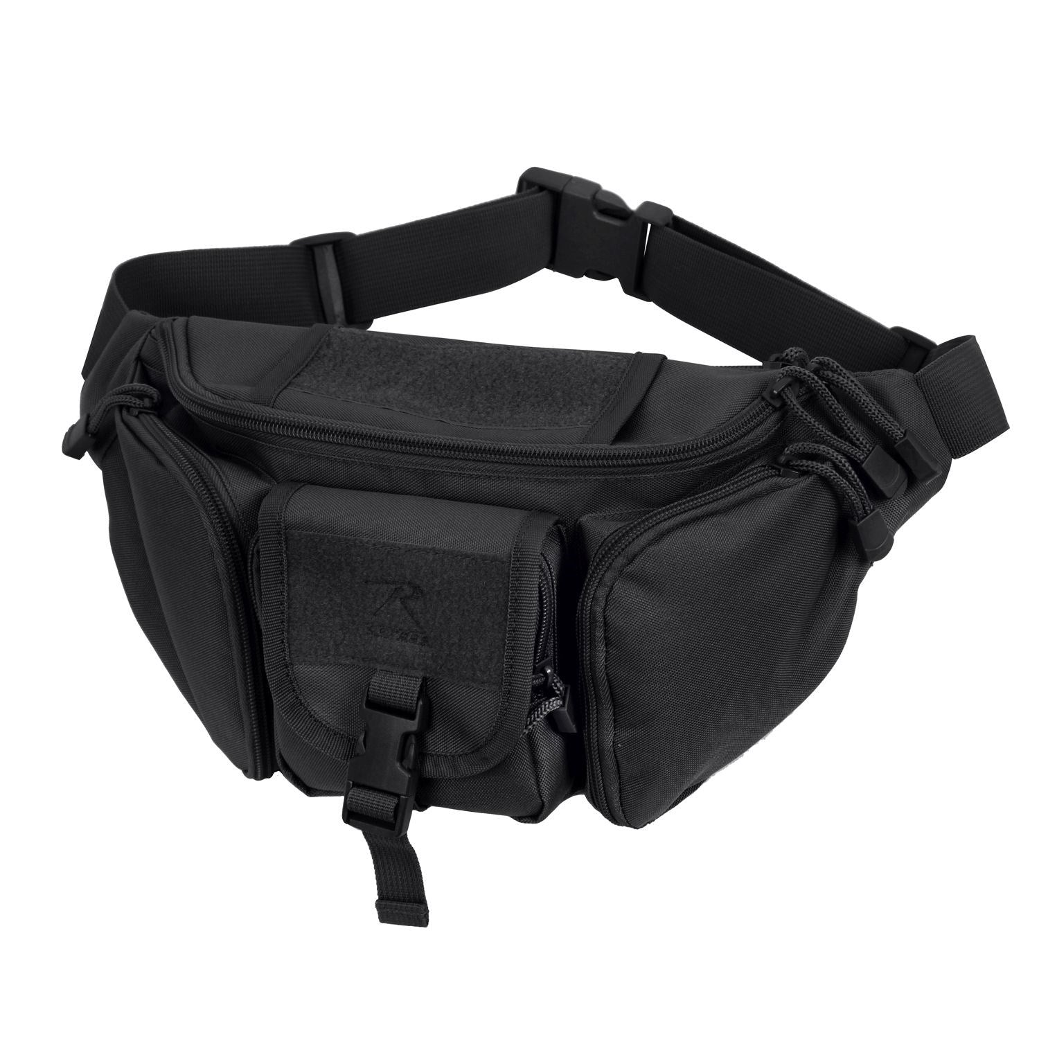 Riñonera táctica CONCEALED CARRY en poliéster con bolsillo trasero con velcro y múltiples compartimentos