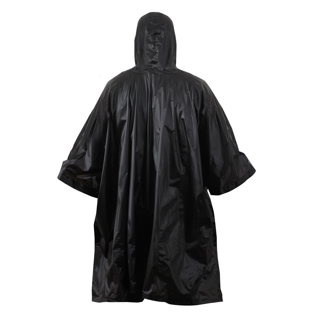 Poncho US rip-stop Digital Woodland 140 x 225 cm, impermeable con capucha y ojales para refugio