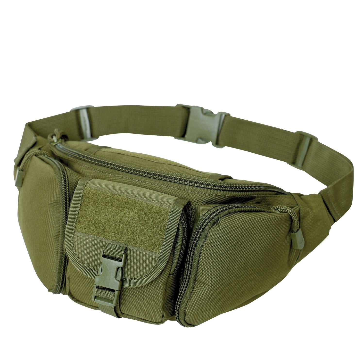 Riñonera táctica CONCEALED CARRY con bolsillo para porte oculto, 2 bolsillos interiores y 3 exteriores, poliéster
