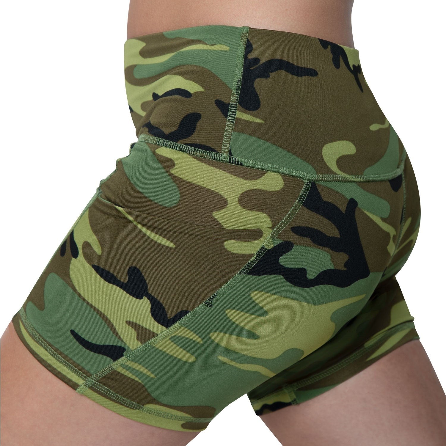 Shorts deportivos elásticos WOODAND con bolsillos laterales en los muslos para móvil y corte adaptado al movimiento