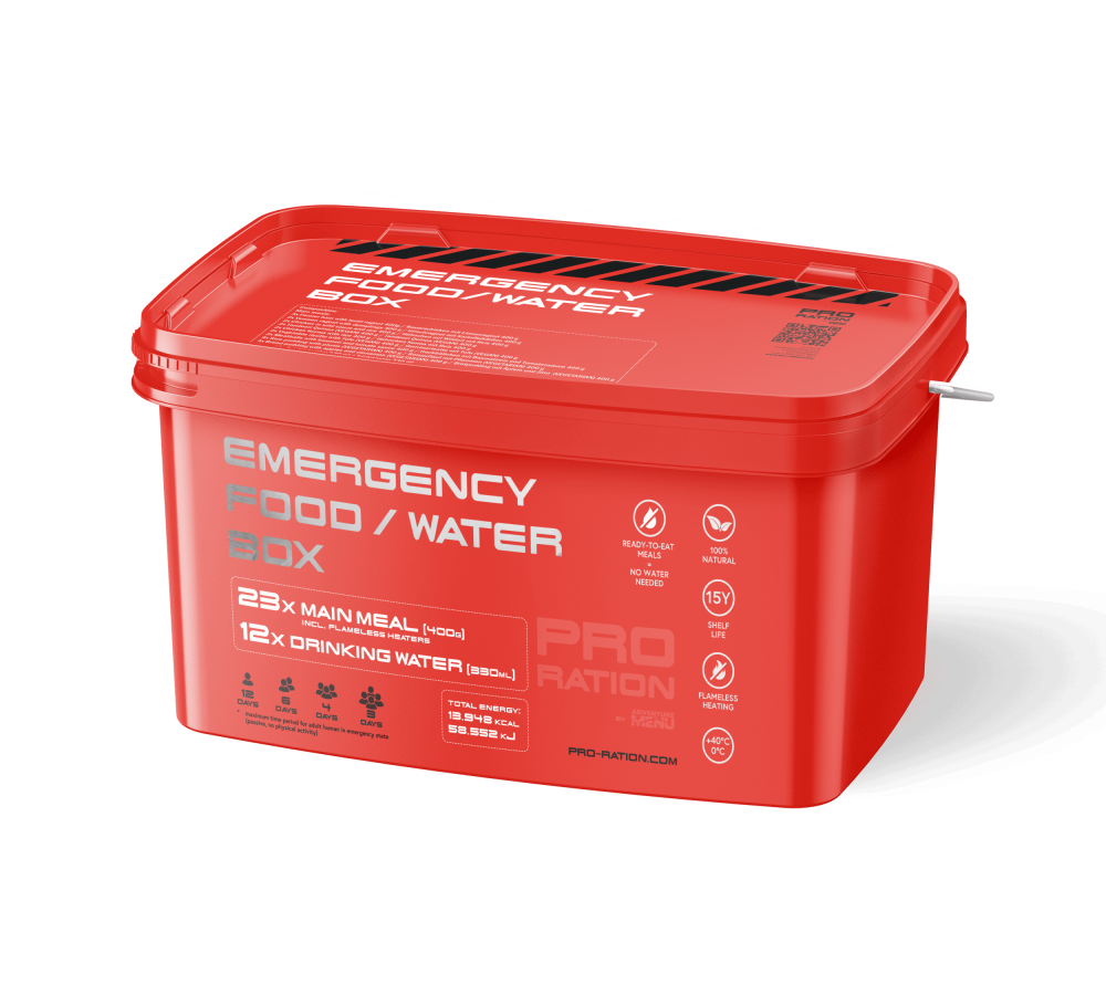 Emergency Food/water BOX 23 Comidas