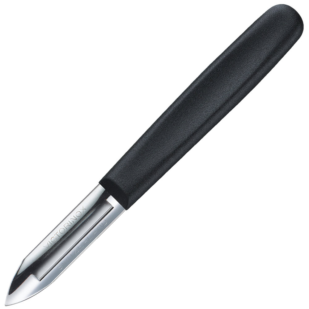 Rascador negro con mango de plástico para diestros, longitud total 15,8 cm
