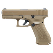 Pistola aire UMAREX GLOCK 19X COYOTE CO2, réplica 4,5 mm BB, cargador 19, 130 m/s