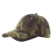 Gorra de béisbol rip-stop vz.95 en patrón militar, vista frontal con correa trasera