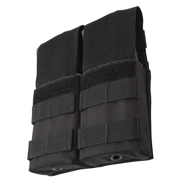 Funda MOLLE para dos cargadores M16 negra con relleno plástico interior