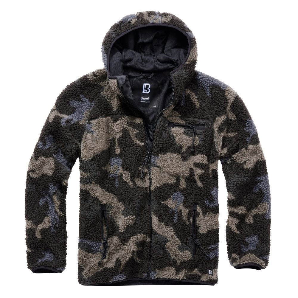 Chaqueta polar WORKER de BRANDIT, forro cálido, cierre central con tapeta y 4 bolsillos con cremallera