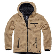 Chaqueta forrada WORKER khaki con cremallera y cuatro bolsillos - BRANDIT