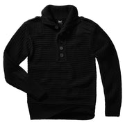 Jersey ALPINE negro, estilo militar con refuerzos en codos y hombros