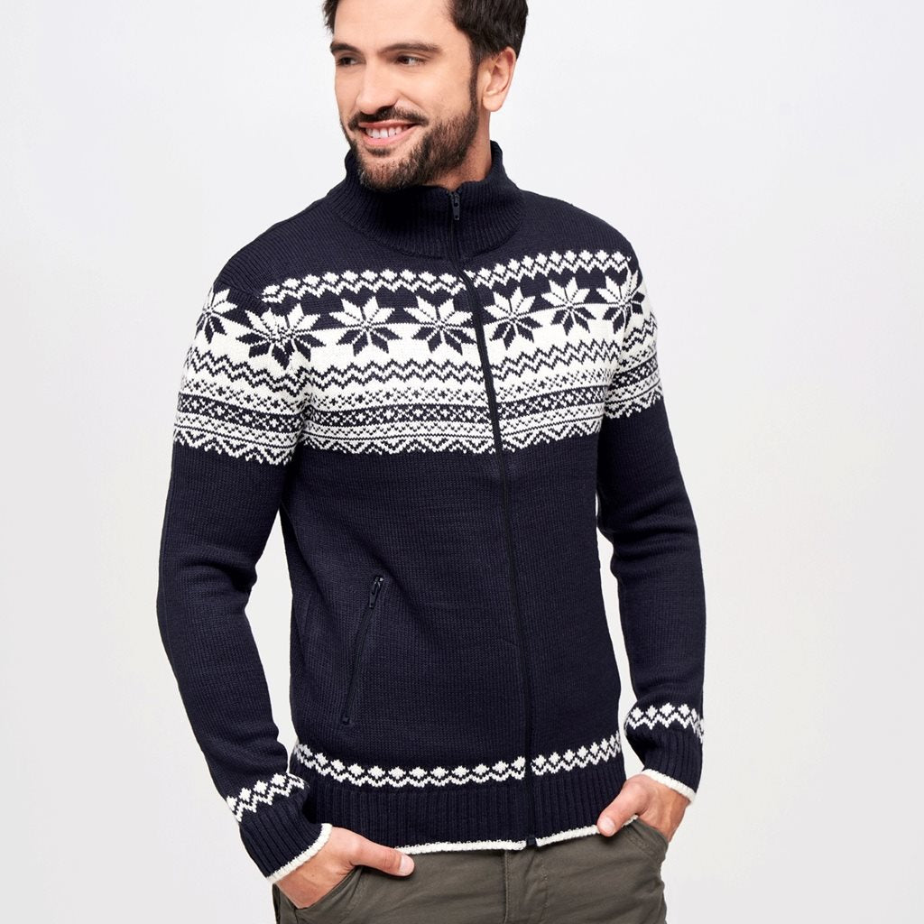 Jersey NORVEGER azul BRANDIT con cremallera y forro polar en el cuello