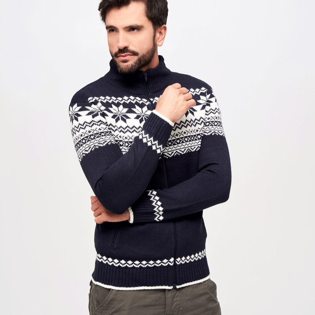 Jersey NORVEGER azul BRANDIT con cremallera y forro polar en el cuello