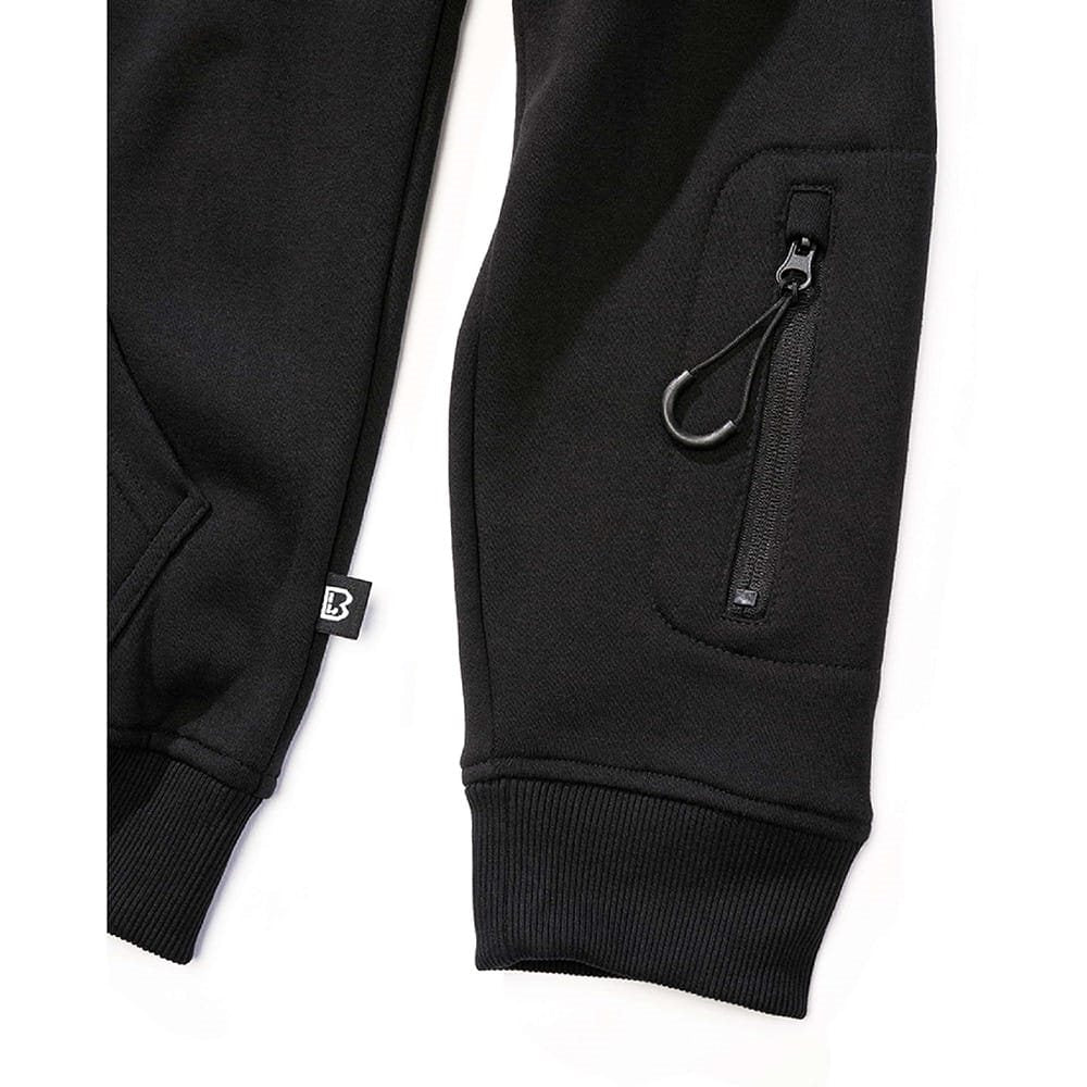 Sudadera táctica con cremallera y capucha negra