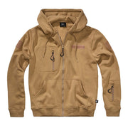 Sudadera táctica con cremallera y capucha CAMEL-COYOTE