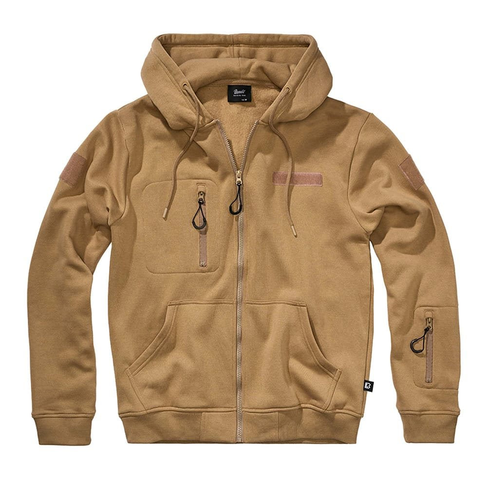 Sudadera táctica con cremallera y capucha CAMEL-COYOTE