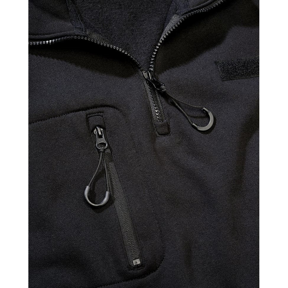 Sudadera táctica 3/4 cremallera Tactical Sweat Troyer negra