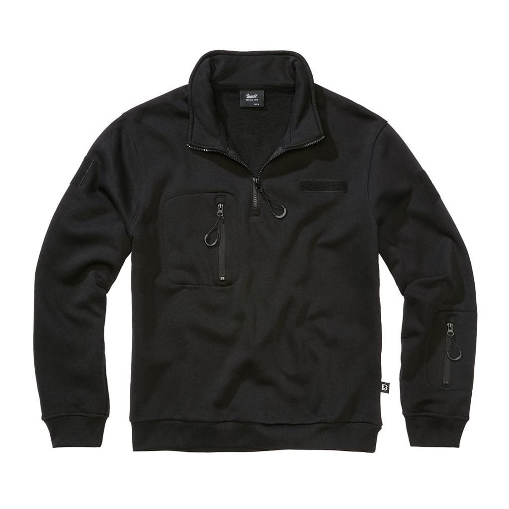 Sudadera táctica 3/4 cremallera Tactical Sweat Troyer negra