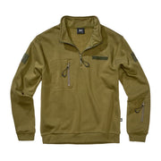 Sudadera táctica verde 3/4 cremallera Tactical Sweat Troyer