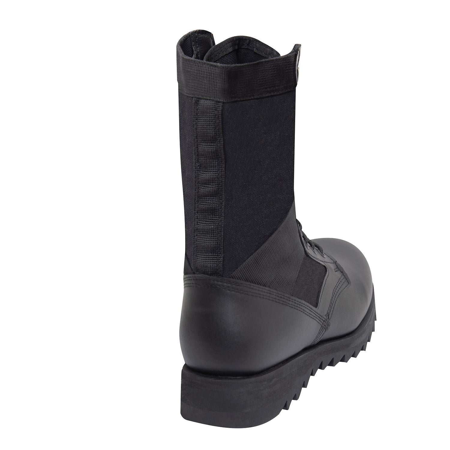 Botas JUNGLE Ripple negras en cordura y piel, vista lateral