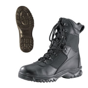 Botas tácticas Rothco 8" negras con cremallera lateral, impermeables