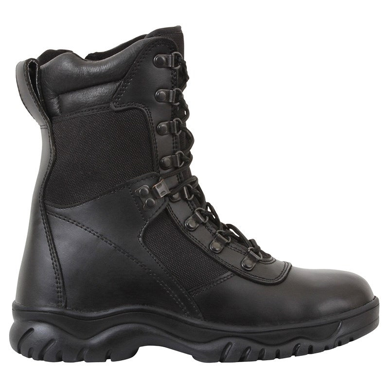 Botas tácticas Rothco negras con cremallera lateral (ZIP Forced Entry)
