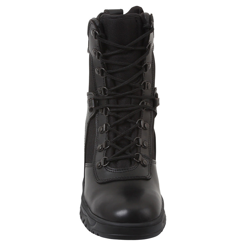 Botas tácticas Rothco negras con cremallera lateral (ZIP Forced Entry)