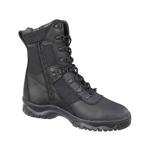 Botas tácticas Rothco negras con cremallera lateral (ZIP Forced Entry)