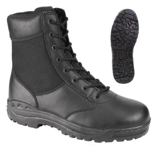 Botas SECURITY FORCED ENTRY 8'' negras - suela antideslizante y exterior en cuero y nylon