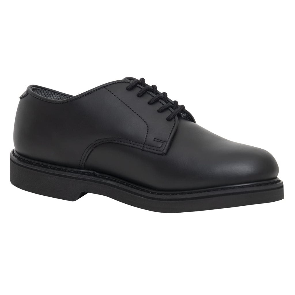 Zapatos Oxford negros de cuero para uniforme con suela resistente a aceites y plantilla extraíble