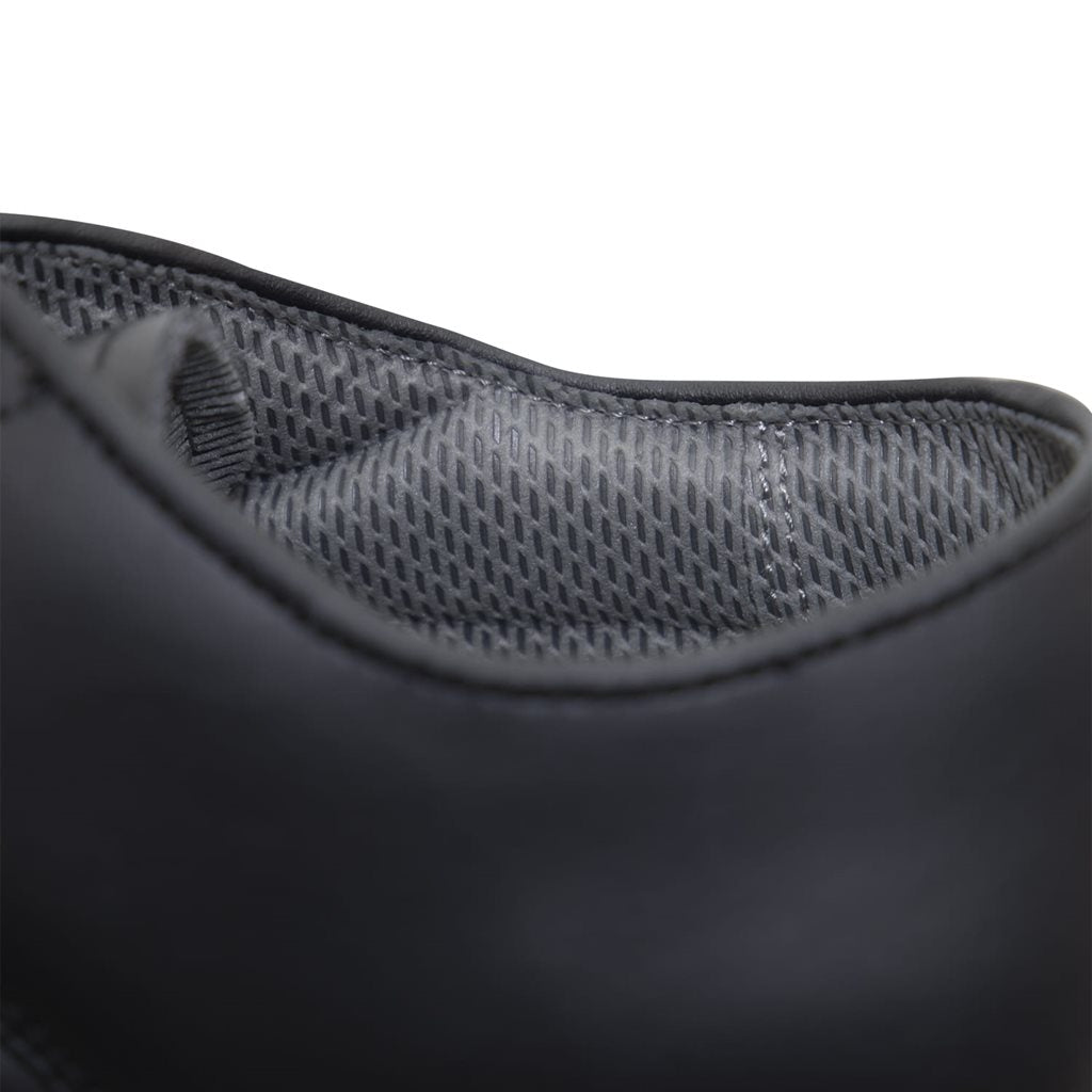Zapatos Oxford negros de cuero para uniforme con suela resistente a aceites y plantilla extraíble